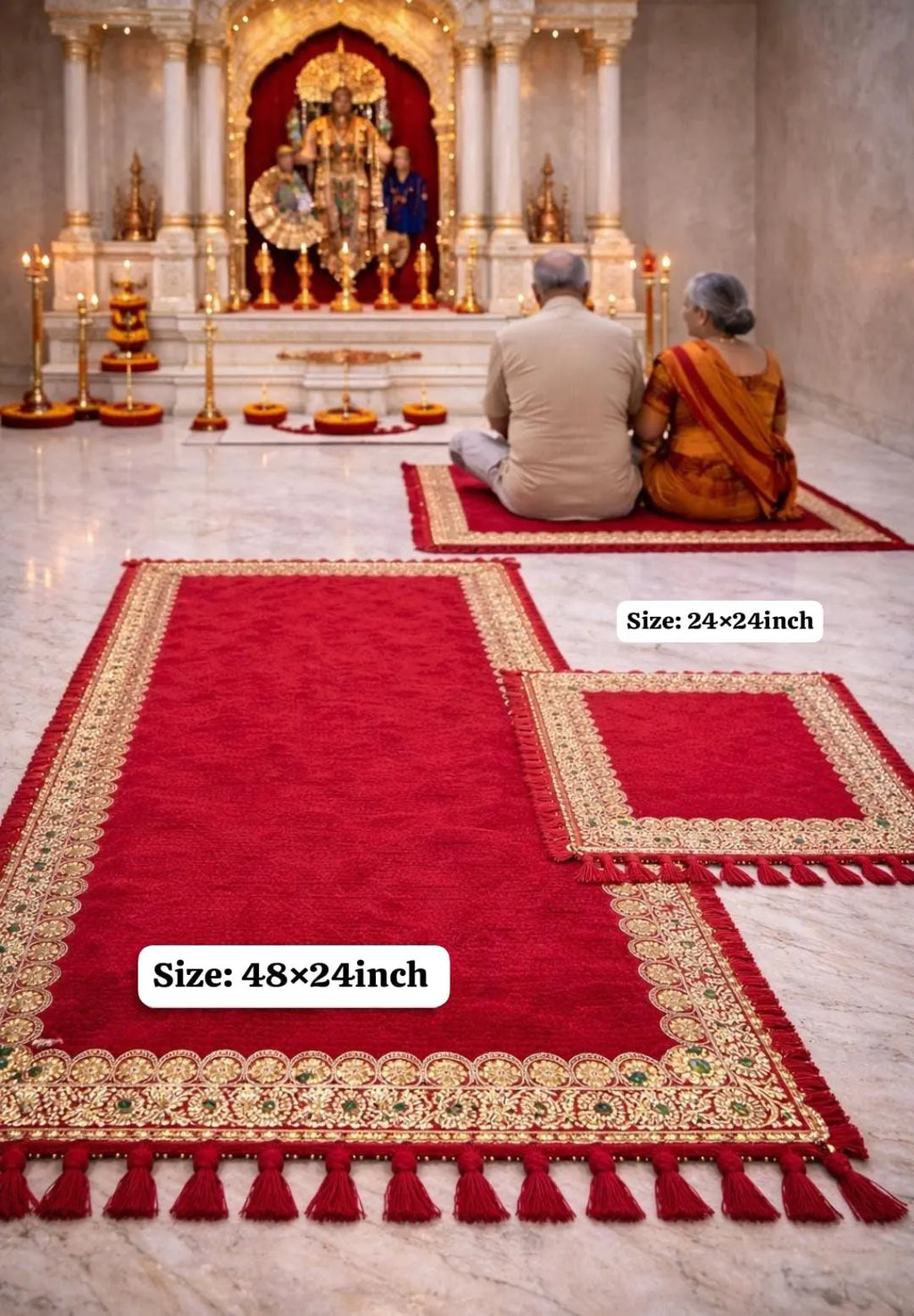 Royale Banarasi Puja Aasan (Maroon)