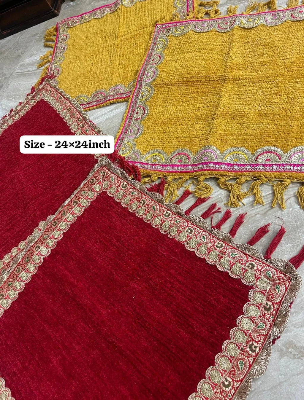 Royale Banarasi Puja Aasan (Maroon)