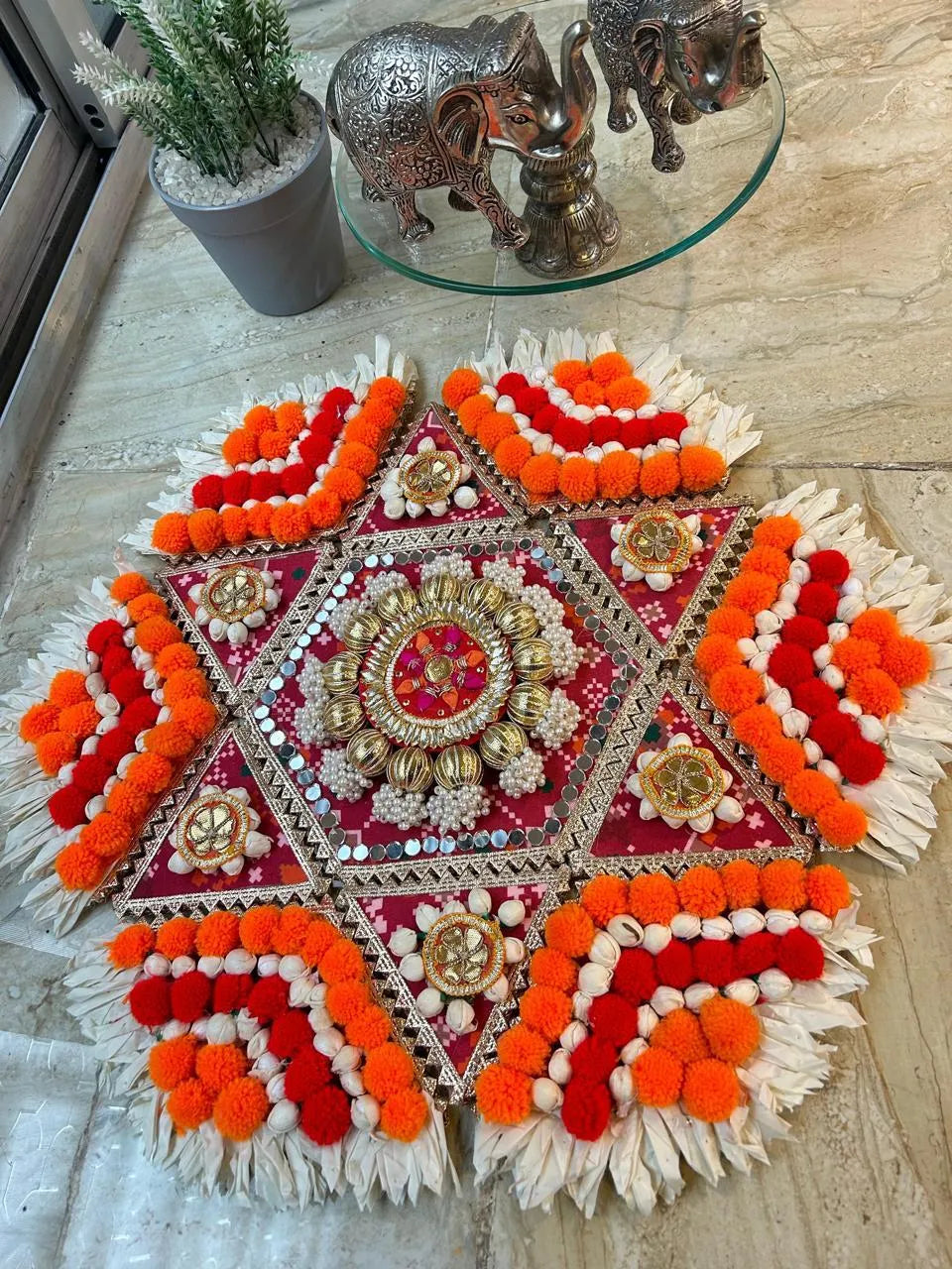 Vibrant Patola Rangoli Set