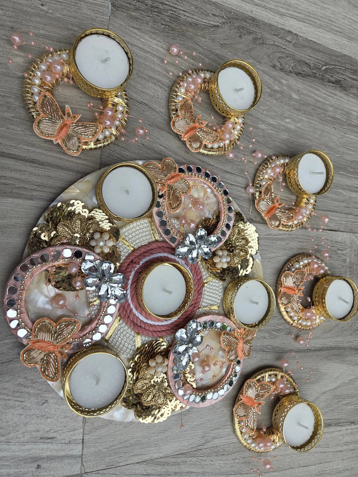 Macrame Rangoli Eye-Catching Macrame Rangoli Set (Set of 6) – De Bella Decor