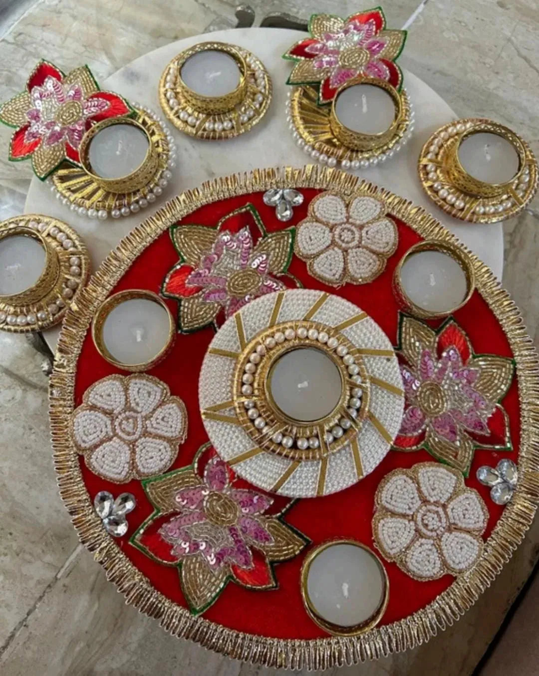 Multicolour Traditional Rangoli Set (Set of 6)