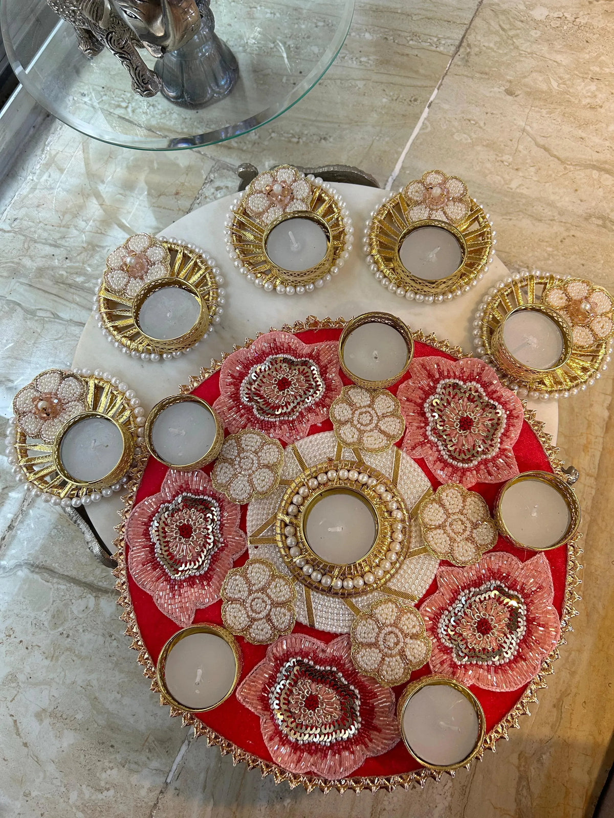 Weekly Rangoli Set Handcrafted Beaded Rangoli Set (Set of 6) – De Bella Decor