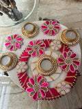 Threadwork Pearl Beaded Rangoli set (Set of 6)