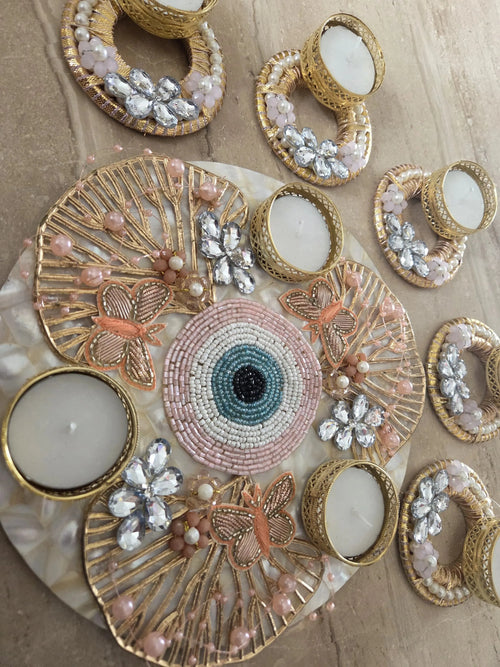 Bling Evil Eye Zardosi Rangoli Set (Set of 6)