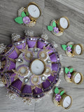 Handcrafted Mirror Cone Zardosi Rangoli Set (Set of 6)