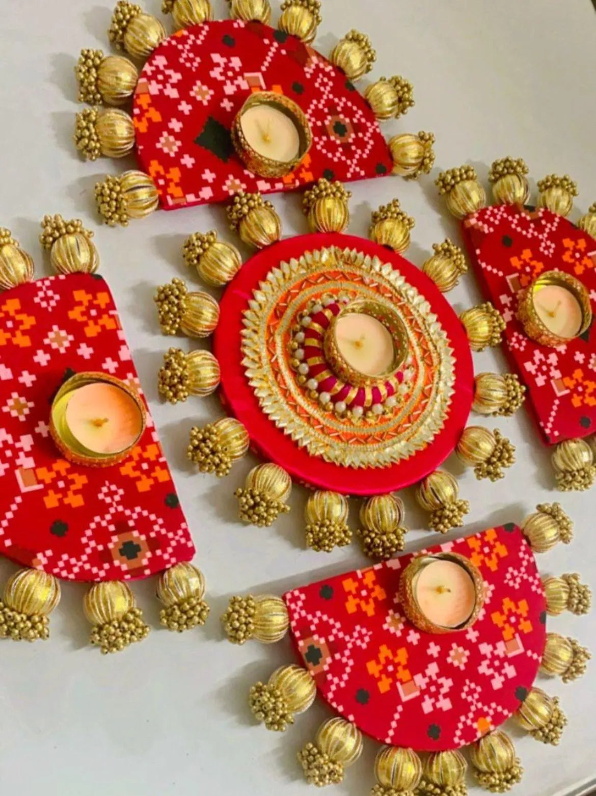 Timeless Gota Rangoli Set (Set of 5)