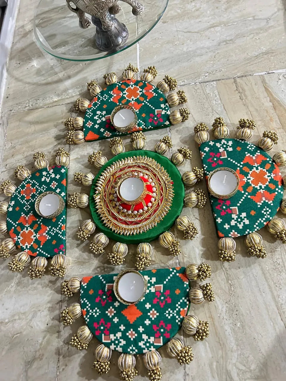 Timeless Gota Rangoli Set (Set of 5)