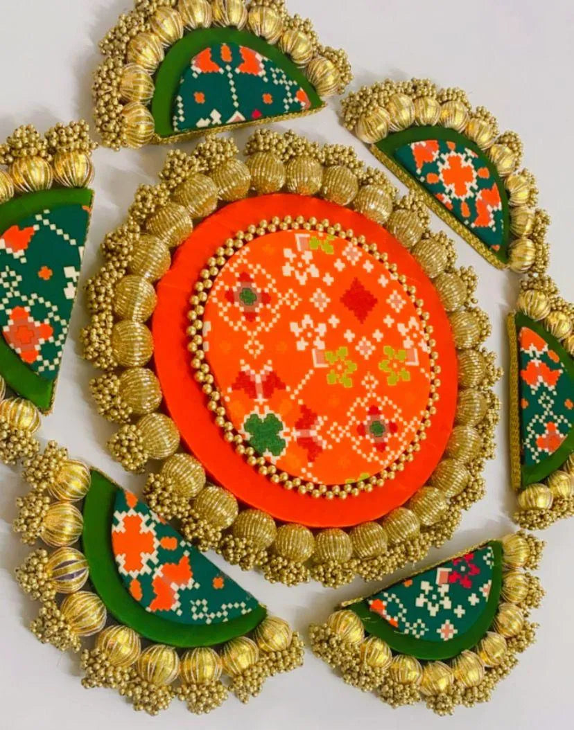 Exquisite & Regal Patola Rangoli Set (Set of 7)