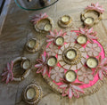 Traditional Lotus Rangoli Set (Set of 7)
