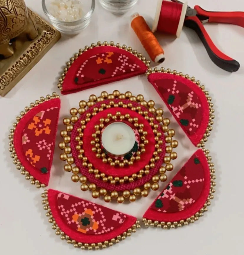 Blooming Handcrafted Rangoli Set (Set of 6)