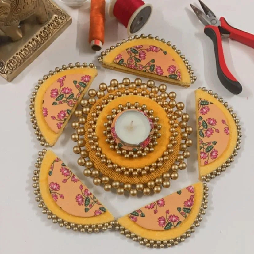 Blooming Handcrafted Rangoli Set (Set of 6)
