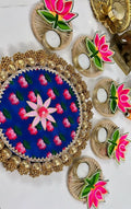 Jute Lotus Elegant Rangoli Set (Set of 6)