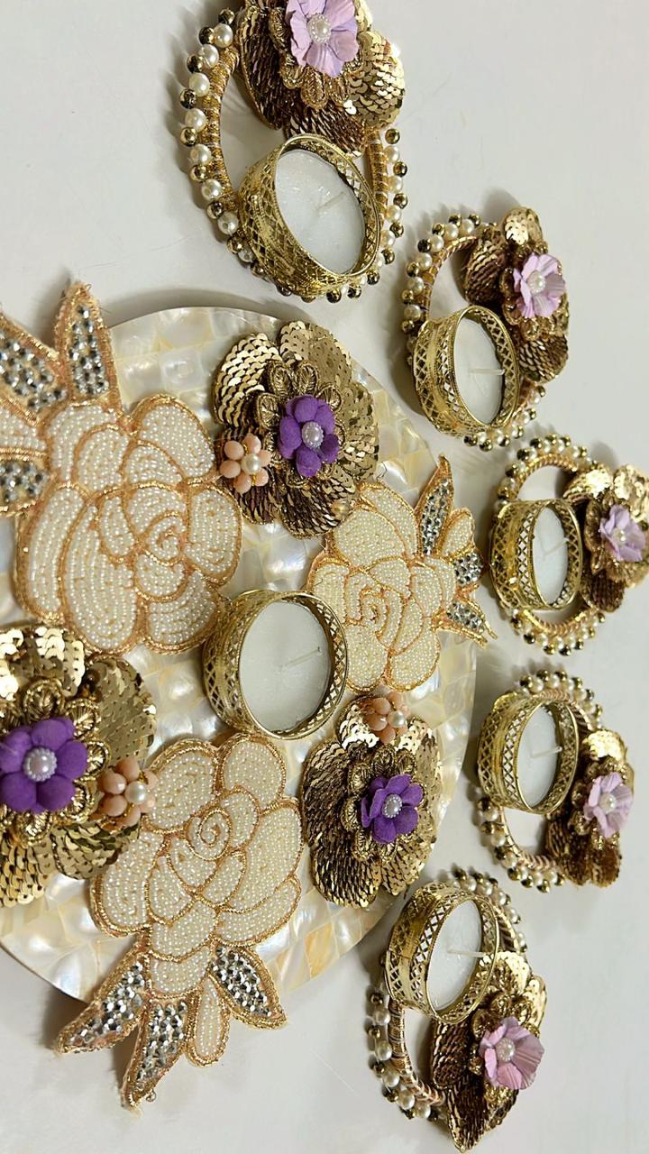 Pearl Aura Rangoli Set (Set of 6)