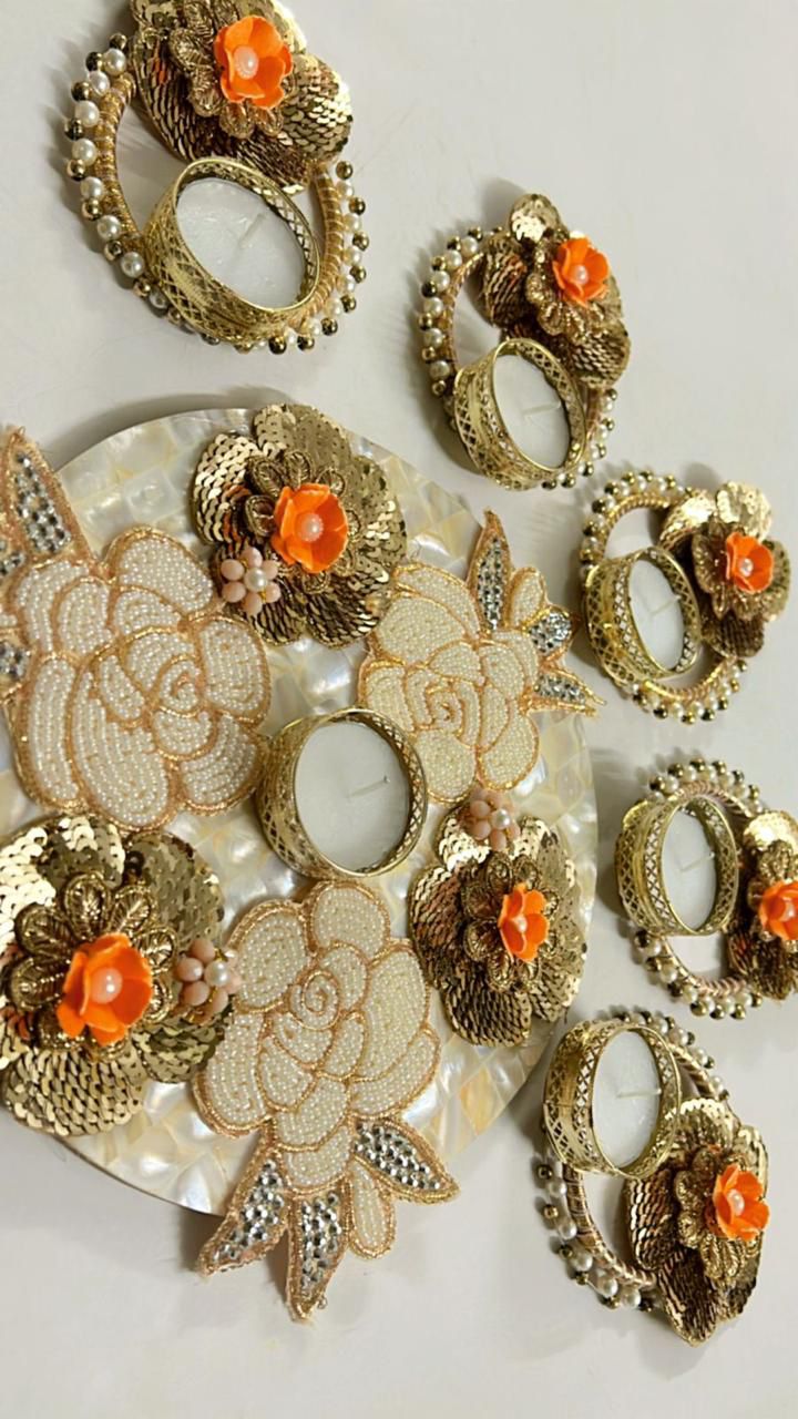 Pearl Aura Rangoli Set (Set of 6)