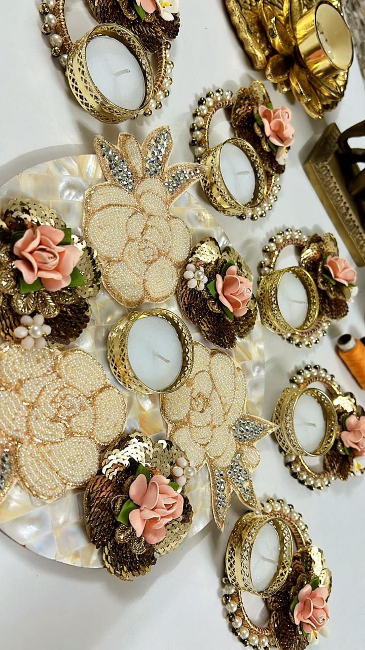 Pearl Aura Rangoli Set (Set of 6)