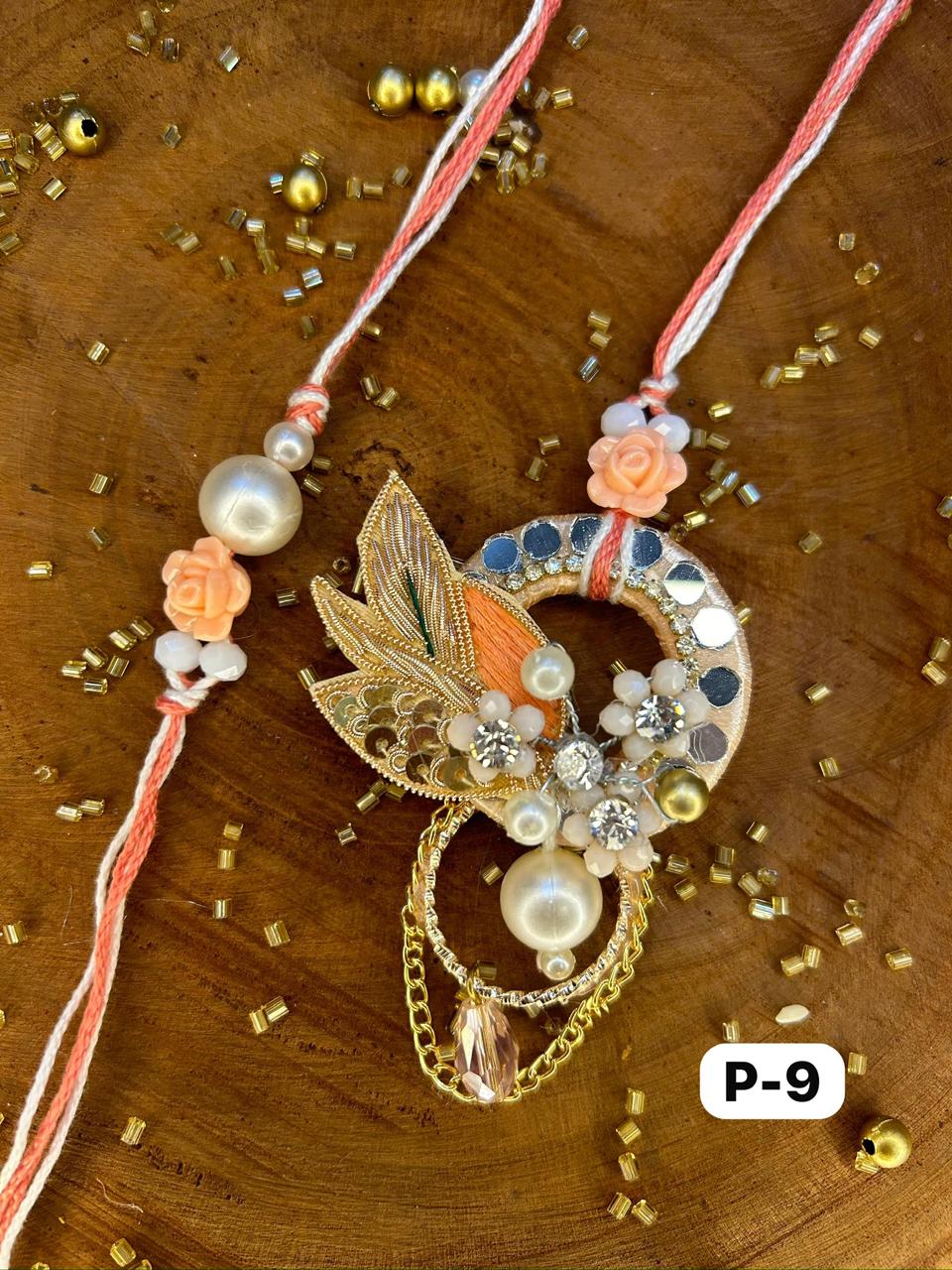 Handcrafted Rakhi + Lumba Set (Pair)