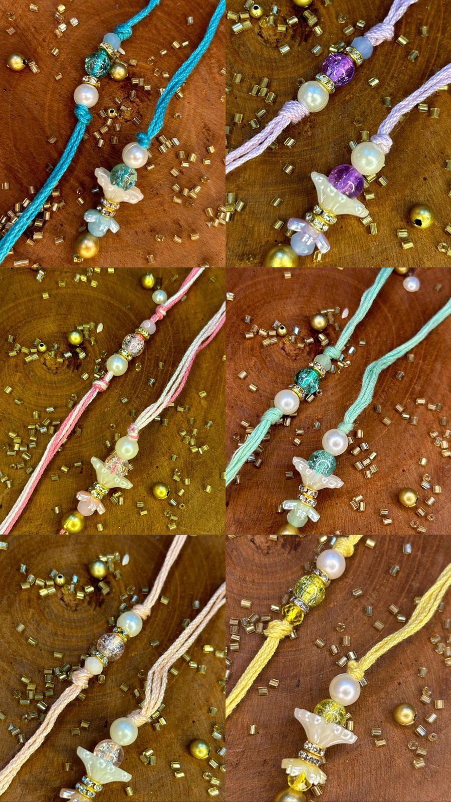 Minimal Rakhi + Lumba set (Mix colors) (Pair)