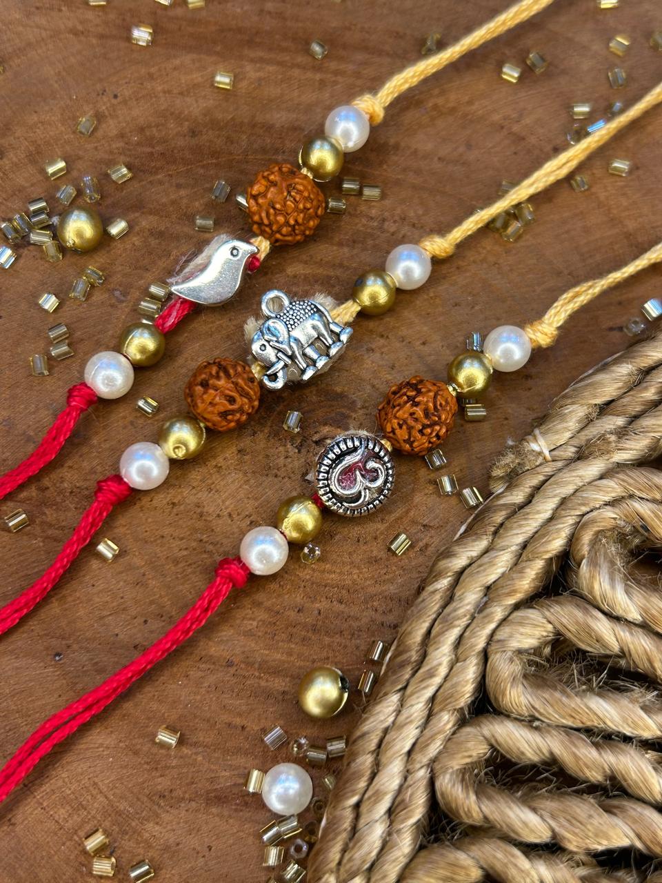 Antique Rudraksh Rakhi
