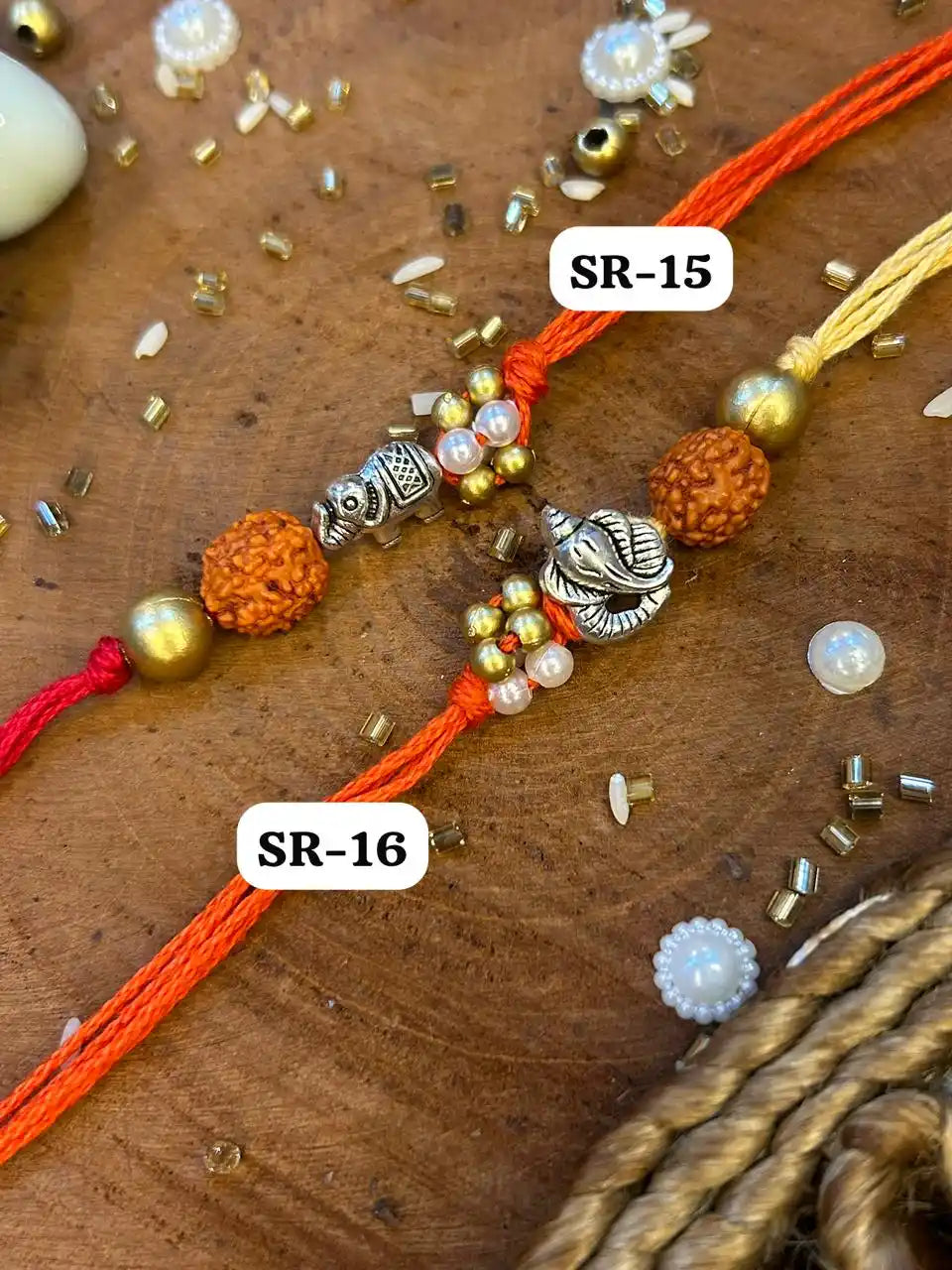 Divine Aura Rudraksh Rakhi (Mix design)