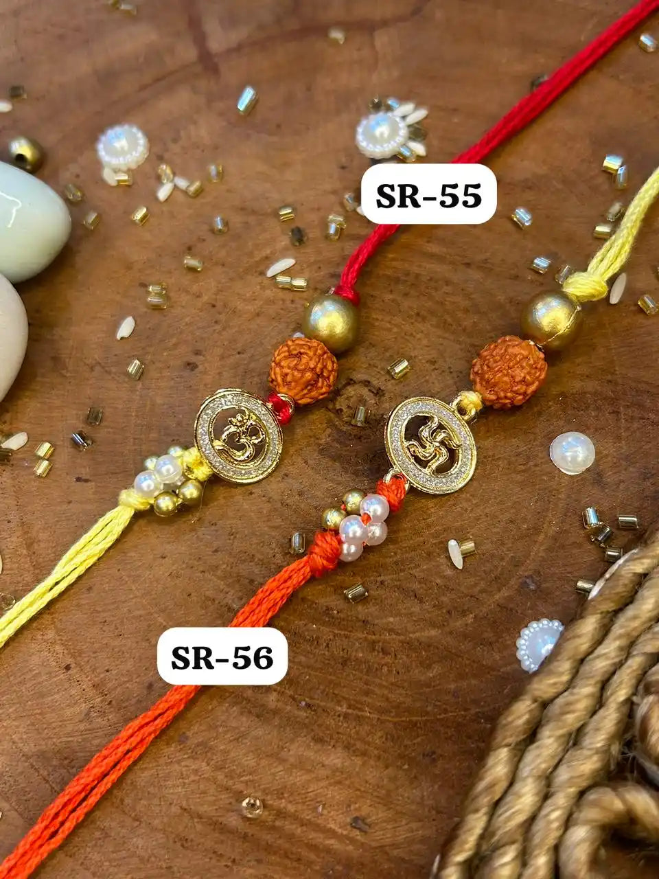 Traditional Rudraksh Rakhi (Mix design)