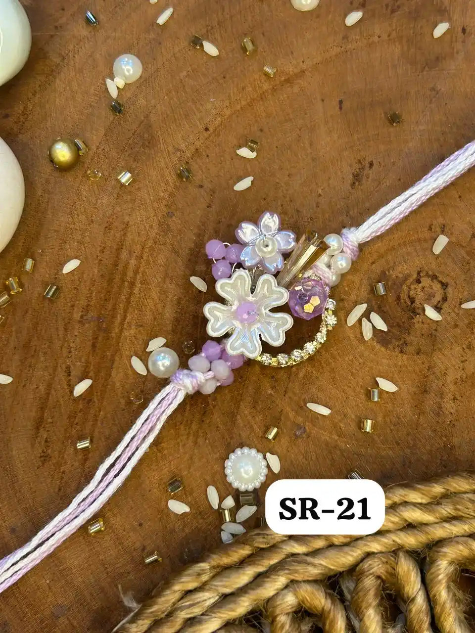 Lavender Luxe Pearl Rakhi