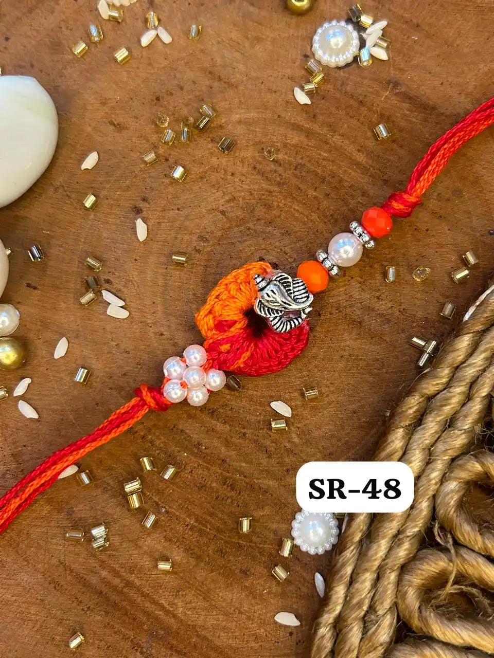 Crochet Divine Ganeshji Rakhi
