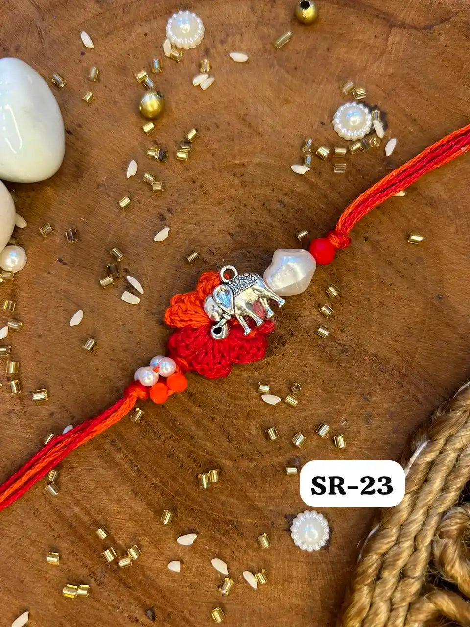 Crochet Royal Elephant Rakhi