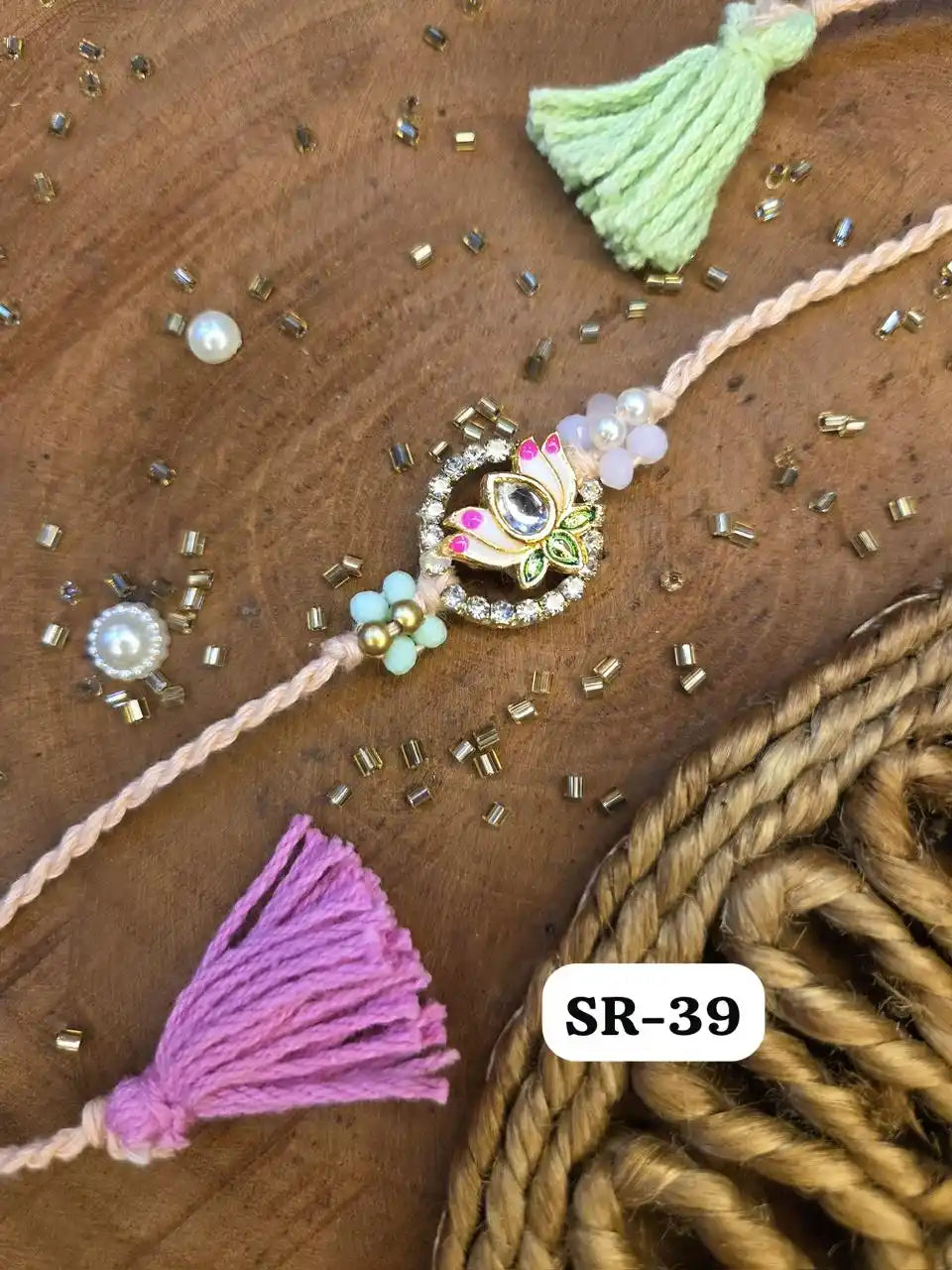 Noor-e-Kundan Lotus Rakhi