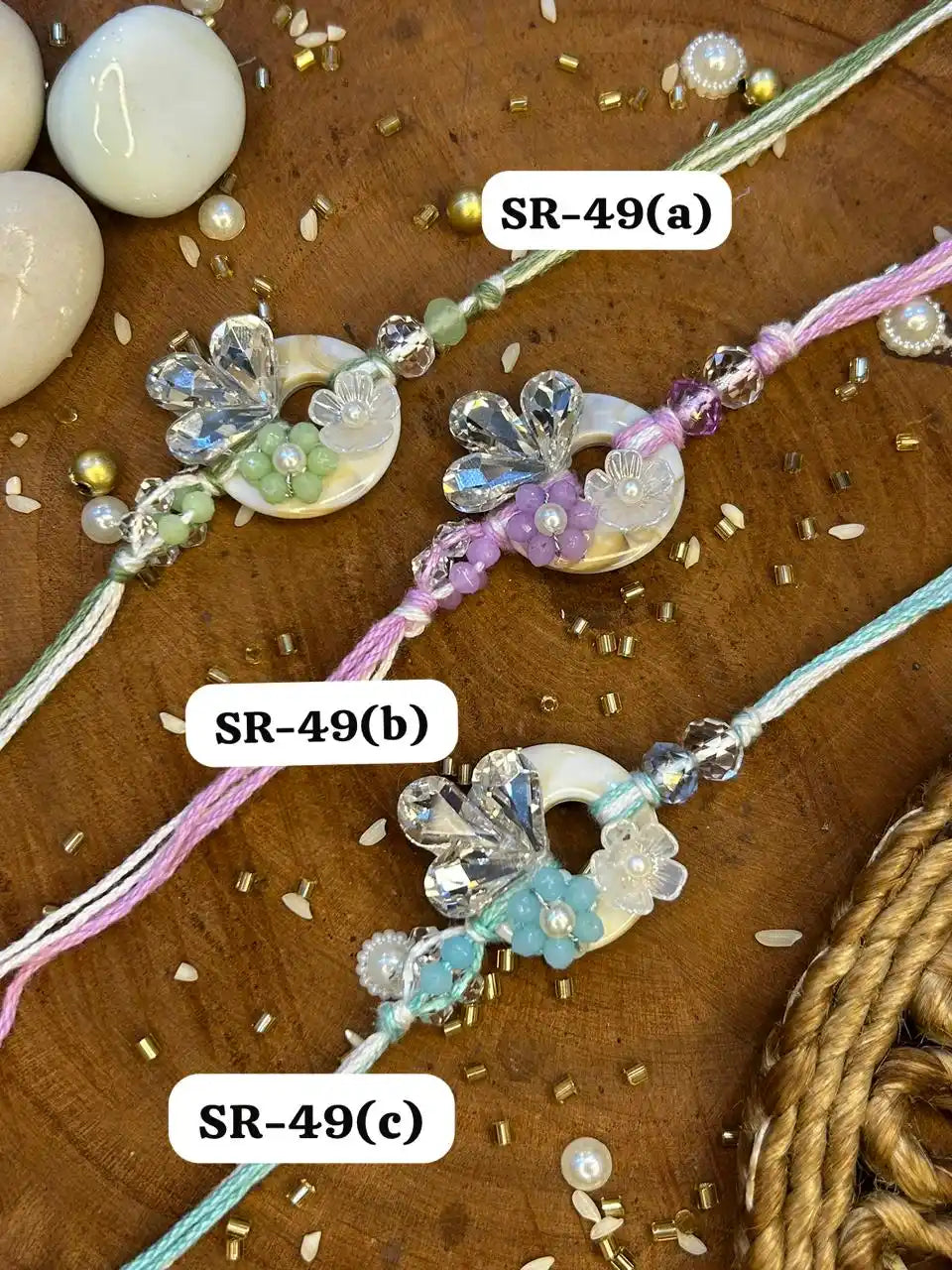 Pearl Serenity Rakhi (Mix colors)