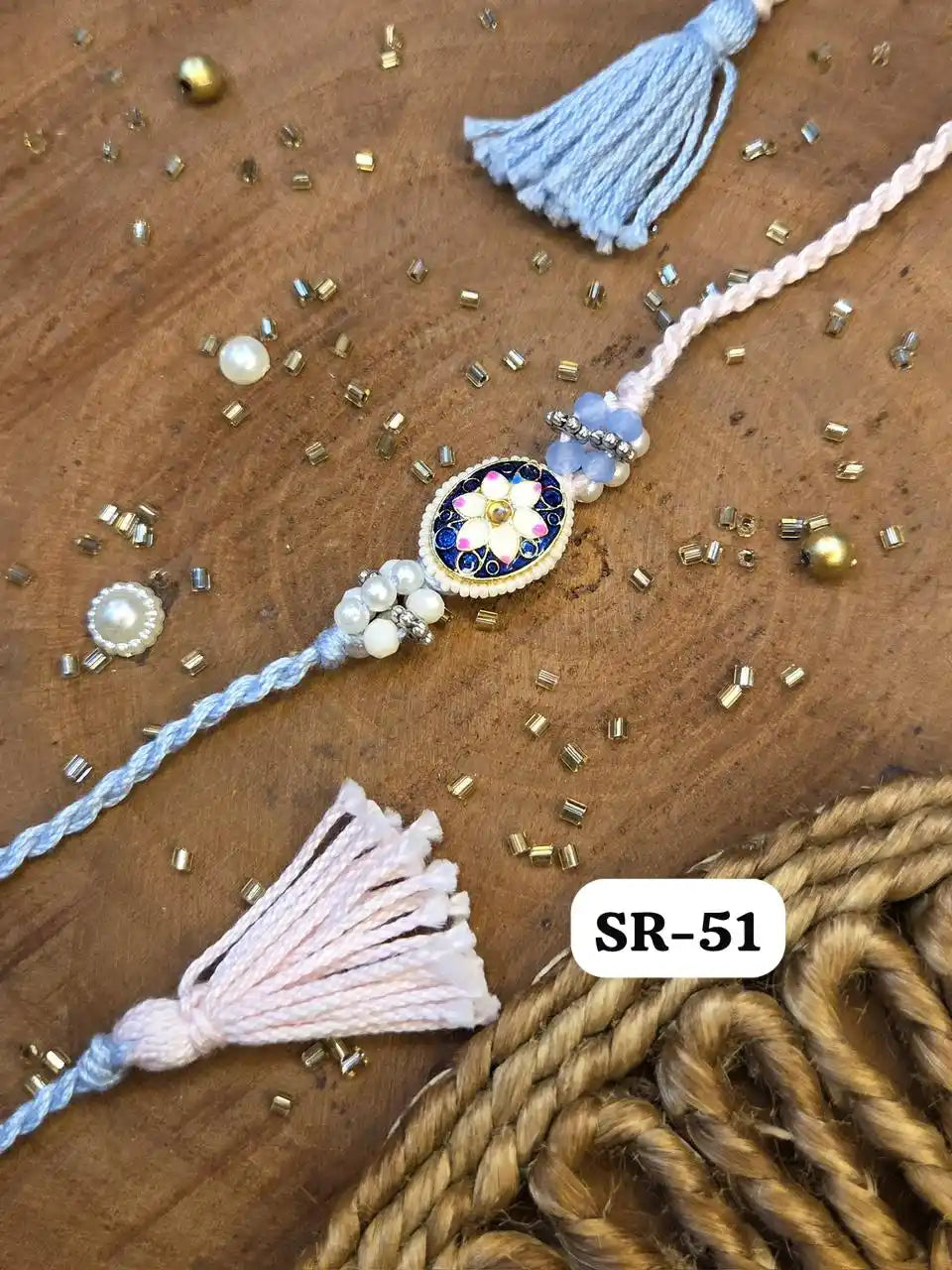 Lotus Kundan Aura Rakhi