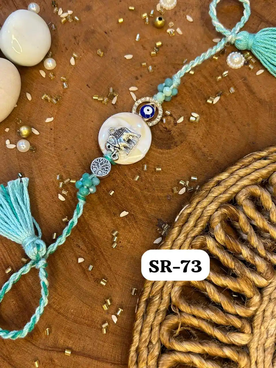 Celestial Evil Eye with Royal Elephant Rakhi