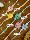 Minimal Crochet Pearl Rakhi (Mix colors)
