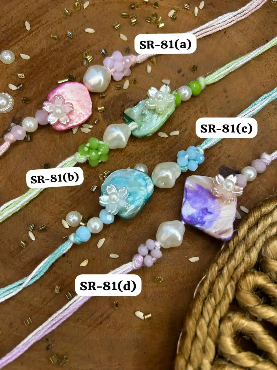 Pearl Radiance Rakhi (Mix colors)