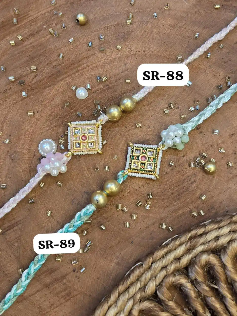 Timeless Kundan Rakhi (Mix colors)