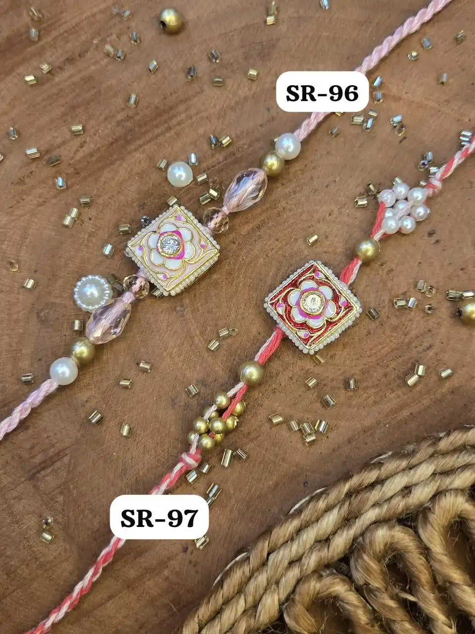Kundan Festive Luxe Rakhi (Mix colors)