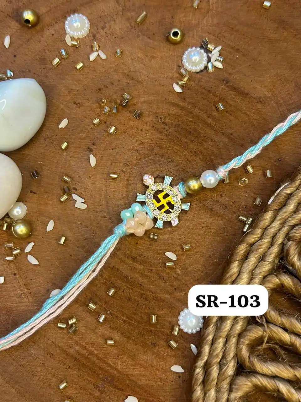 Heritage Kundan Swastik Rakhi