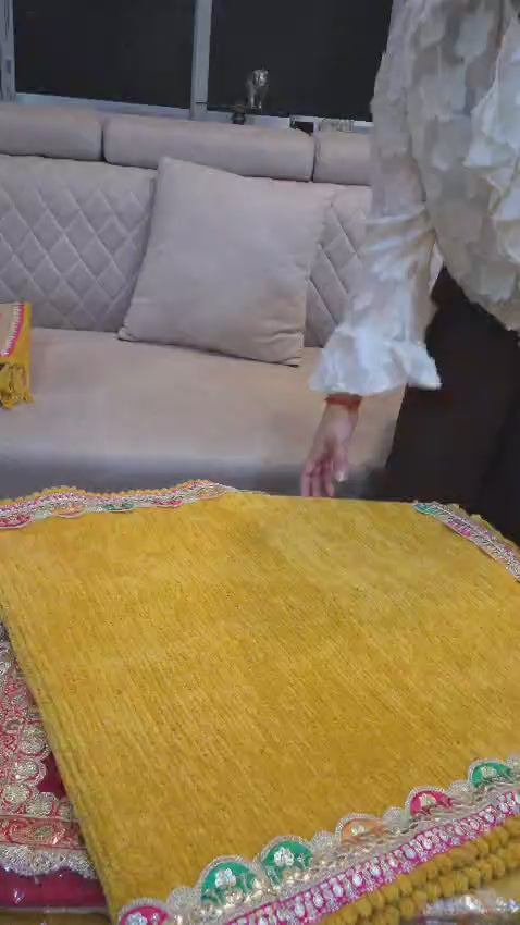 Rangrez Premium Gota Aasan (Yellow)
