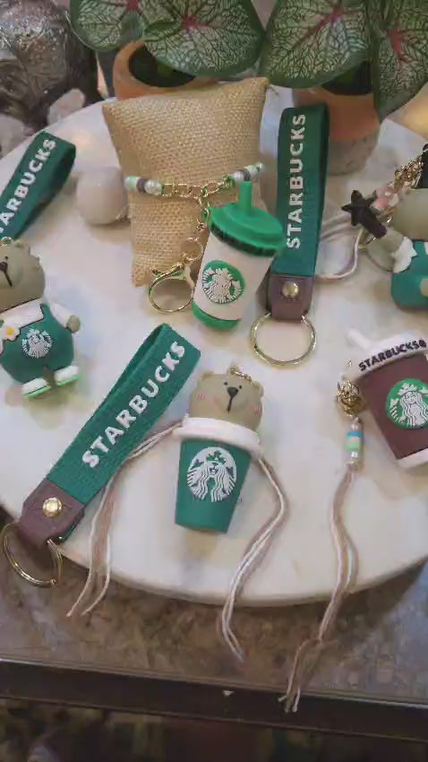 Coffee Lover Starbucks Keychain Rakhi