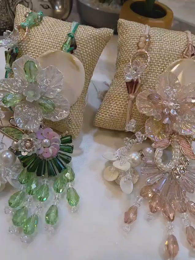 Regal Zardosi Crystal Rakhi Pair