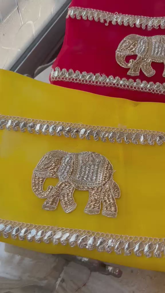 Festive & Elegant Organza Elephant Bag