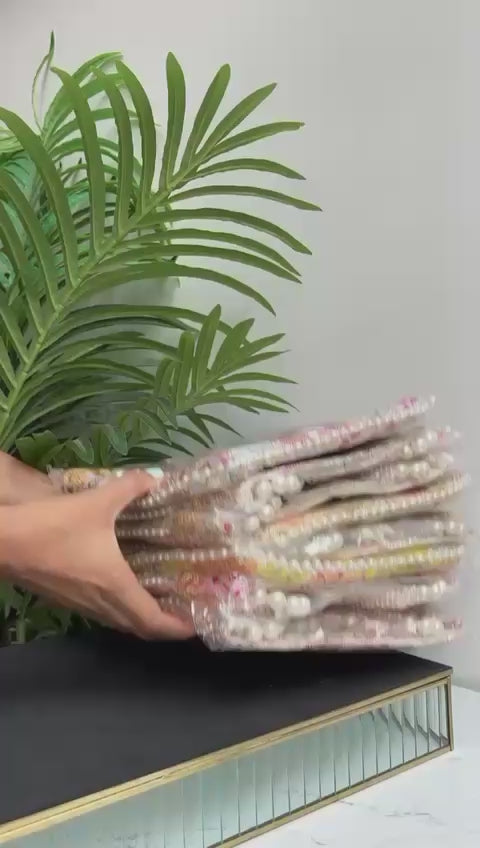 Heavy embroidered multi-color potli