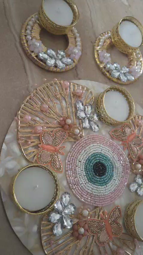 Bling Evil Eye Zardosi Rangoli Set (Set of 6)