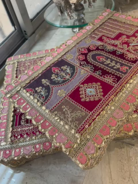 Shubh-Aarambh Embroidered Chowki set (Set of 3)