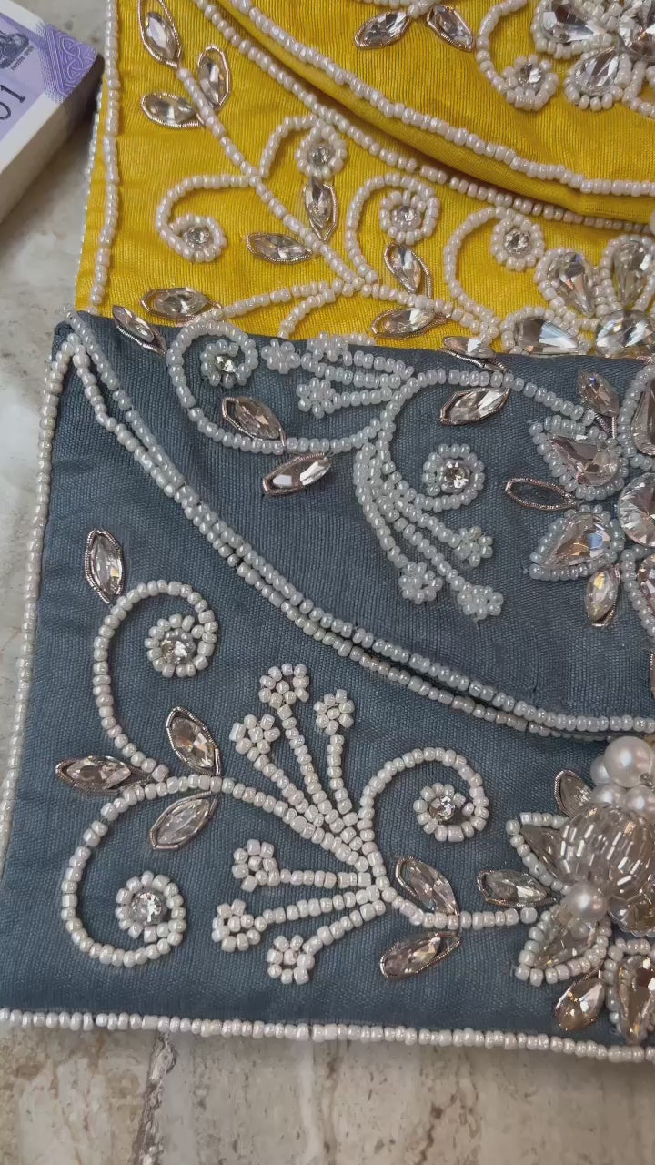 Kundan Pearl Work Envelope