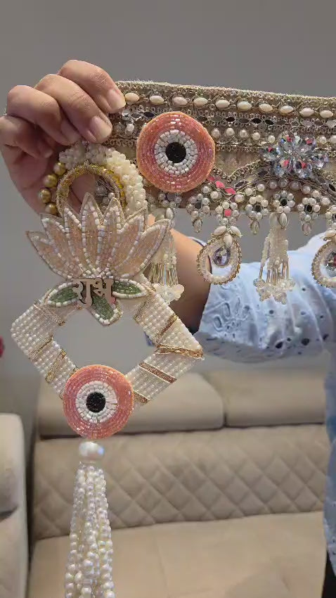 Pretty Pastel Pearl Bandhanwar + Shubh-Labh Set