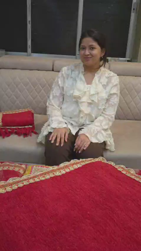 Royale Banarasi Puja Aasan (Maroon)
