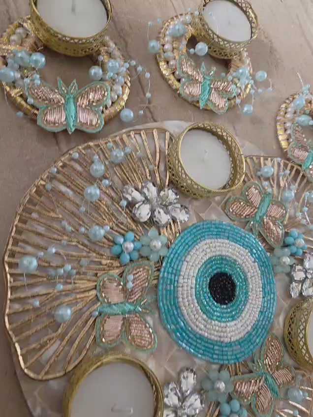 Bling Evil Eye Zardosi Rangoli Set (Set of 6)